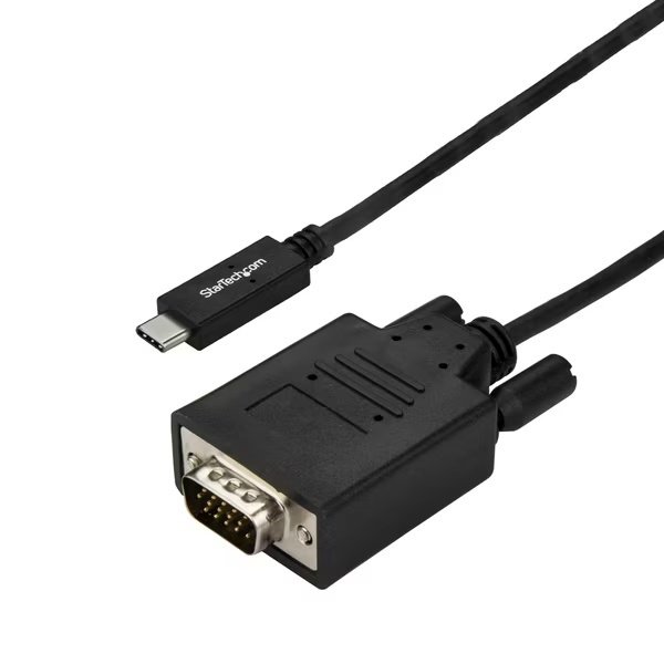 9.8ft. / 3 m USB-C to VGA Cable - 1920 x 1200 - Black, Startech.Com, Mfr#: CDP2VGA3MBNL